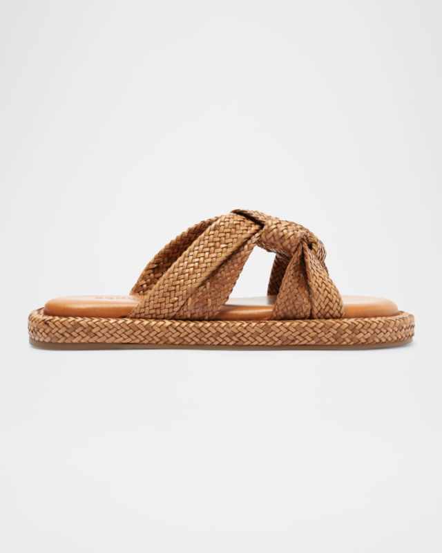 Kali Woven Knot Flat Slide Sandals